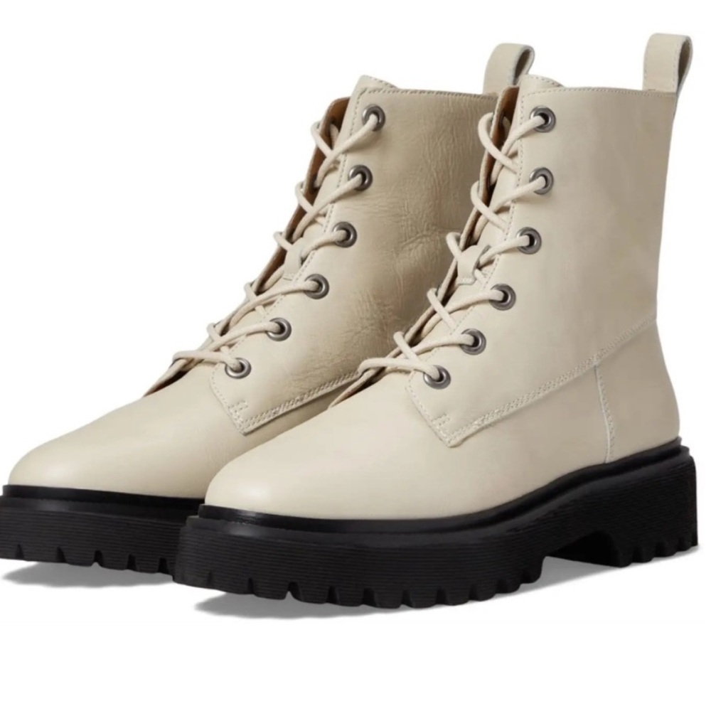 Madewell Lace up Lug Sole Boots